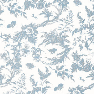 Newlands Toile Soft Blue AT57834 by Anna French Designer Wallpaper