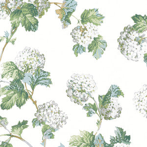 Sussex Hydrangea White and Green AT57849 by Anna French Designer Wallpaper