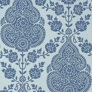 Balmuccia Damask Blue AT57868 by Anna French Designer Wallpaper