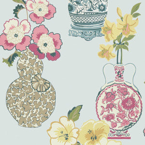 Clarissa Aqua AT6109 by Anna French Designer Wallpaper