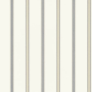 Dawson Stripe Charcoal and Linen AT6140 by Anna French Designer Wallpaper