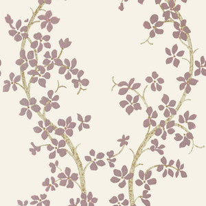 St. Albans Grove Pink on Ivory AT6155 by Anna French Designer Wallpaper