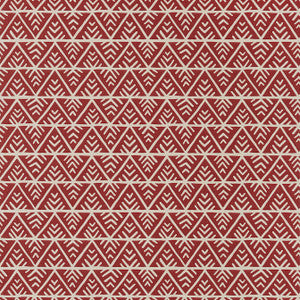 Jules Red on Flax AT78706 by Anna French Designer Wallpaper