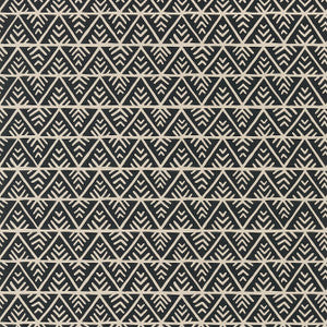 Jules Black on Flax AT78707 by Anna French Designer Wallpaper