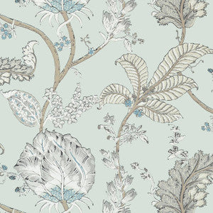 Kalamkari Vine Robin's Egg AT78737 by Anna French Designer Wallpaper