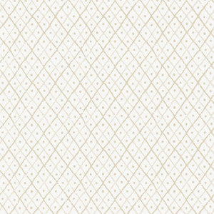 Mini Trellis Beige AT78752 by Anna French Designer Wallpaper