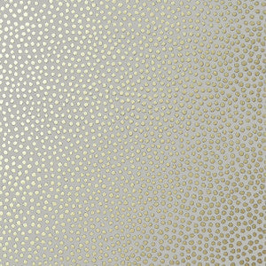 Davis Dot Metallic Gold on Pewter AT79164 by Anna French Designer Wallpaper