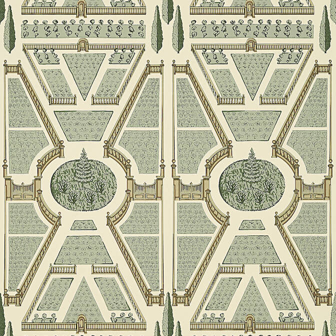 Aerial Garden Sage AT9597 by Anna French Wallpaper Anna French Wallpaper Aerial Garden Sage AT9597Wallpaper Savoy Non Woven Wallpaper U.S.A. </p><p>Repeat: V: 25.25 27 - Fabric Carolina -