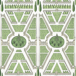 Aerial Garden Green AT9599 by Anna French Designer Wallpaper