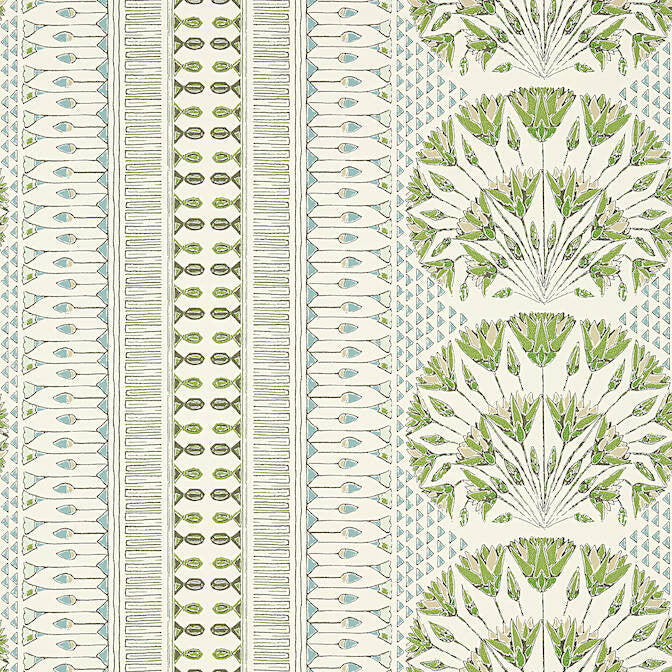 Cairo Green and White AT9623 by Anna French Wallpaper Anna French Wallpaper Cairo Green and White AT9623Wallpaper Savoy Non Woven Wallpaper UNITED KINGDOM </p><p>Repeat: V: 9 27 - Fabric Carolina -