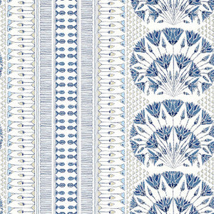 Cairo Blue and White AT9624 by Anna French Designer Wallpaper