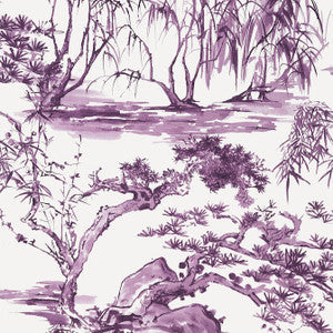 Kyoto Eggplant AT9830 by Anna French Designer Wallpaper