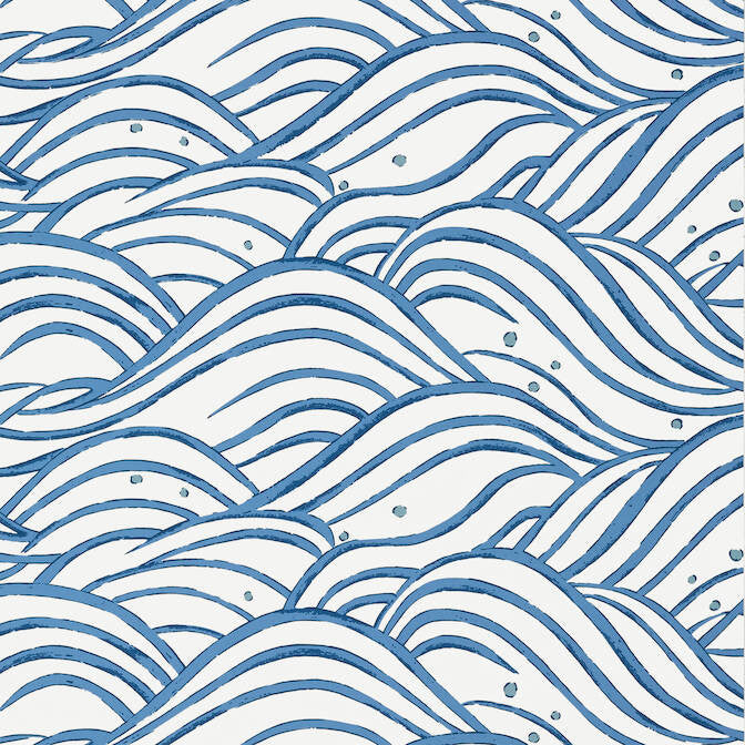 Waves Blue AT9873 by Anna French Wallpaper Anna French Wallpaper Waves Blue AT9873Wallpaper Nara Wallpaper UNITED STATES </p><p>Repeat: V: 12.75 27 - Fabric Carolina -