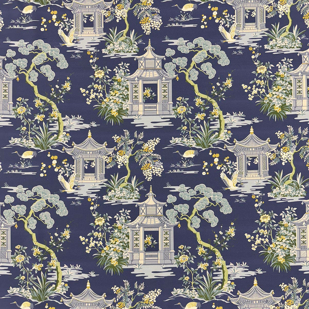 Ateri Cobalt by Magnolia Designer Fabric - 100% Cotton Mexico 80000 Horizontal: 18 and Vertical: 16.8 54 - Swanky Fabrics -