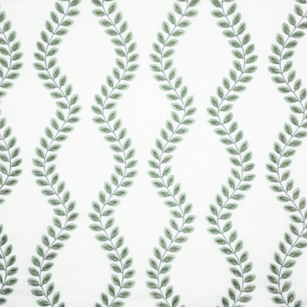 Atlas 4 Cypress by Stout Designer Fabric COMFORTABLE LIVING SPRING/MOSS 100%COT %VEMB INDIA Horizontal: 8.500 and Vertical: 7.875 51 in - Swanky Fabrics -
