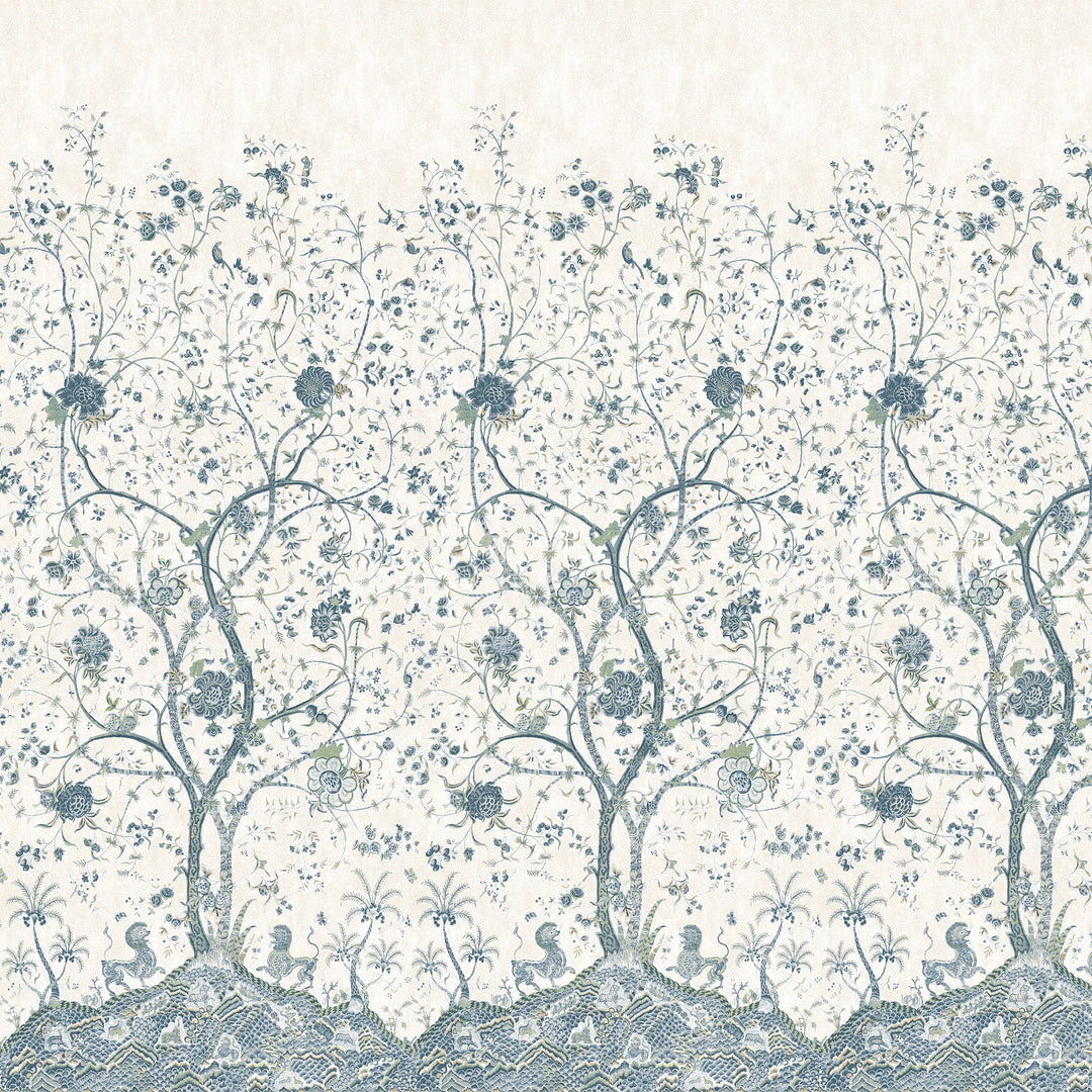 LA BOURDONNAIS MURAL Blue ATM10774 by Anna French Designer Wallpaper