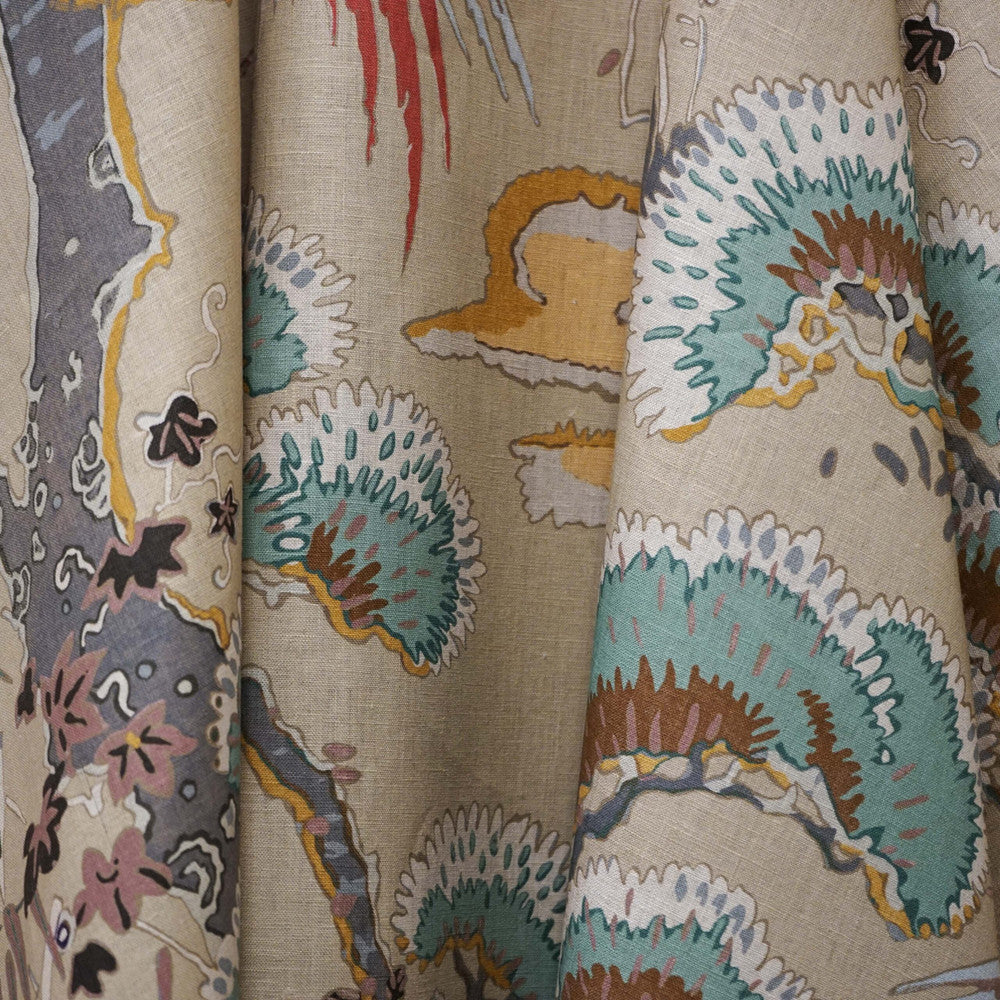 Atrium 16Sj102 by JF Designer Fabric JF Studio 100% Linen United Kingdom 12000 Horizontal: 27 and Vertical: 47.5 56 - Swanky Fabrics -