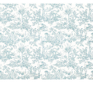Antilles Toile Spa Blue ATWW15170 by Anna French Designer Wallpaper
