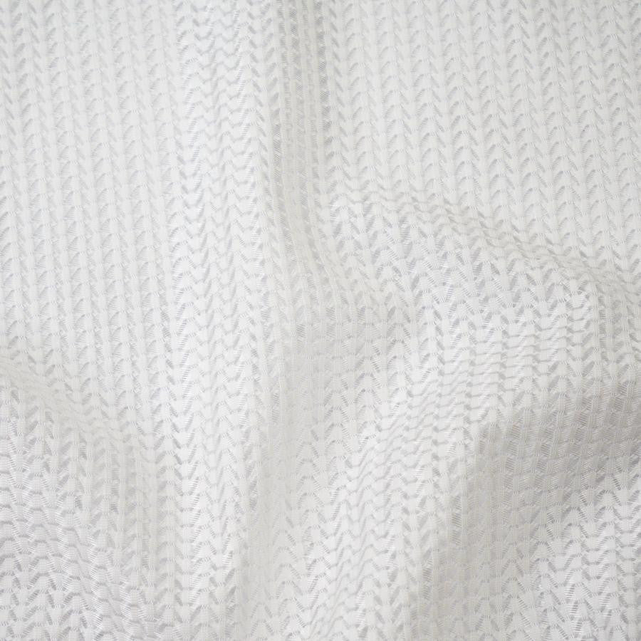 Alvin # 254 Pure White by Maxwell Designer Fabric Sheer Glam 100% POLYESTER TURKEY 125" - Swanky Fabrics -