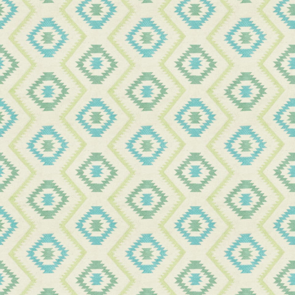 Auckland 3 Seaglass by Stout Designer Fabric RAINBOW LIBRARY SPA/TEAL 38%SVI 31%POL 31%LIN %VEMB CHINA CATB 117-2013 FLAME RETARDANT-U.F.A.C. CLASS 1 Horizontal: 10.875 and Vertical: 11.875 54 in - Swanky Fabrics -