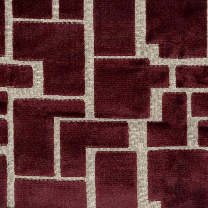 Radiate 17 Wine by ABBEYSHEA Designer Fabric 21% Polyester, 10% Linen, 69% Rayon China 130,000 Double Rubs (Wyzenbeek) </p><p>Repeat: Horizontal: 8.27" (21 cm) Up the Roll and Vertical: 13.78" (35 cm) Across the Roll 56" (142 cm) - Swanky Fabrics -