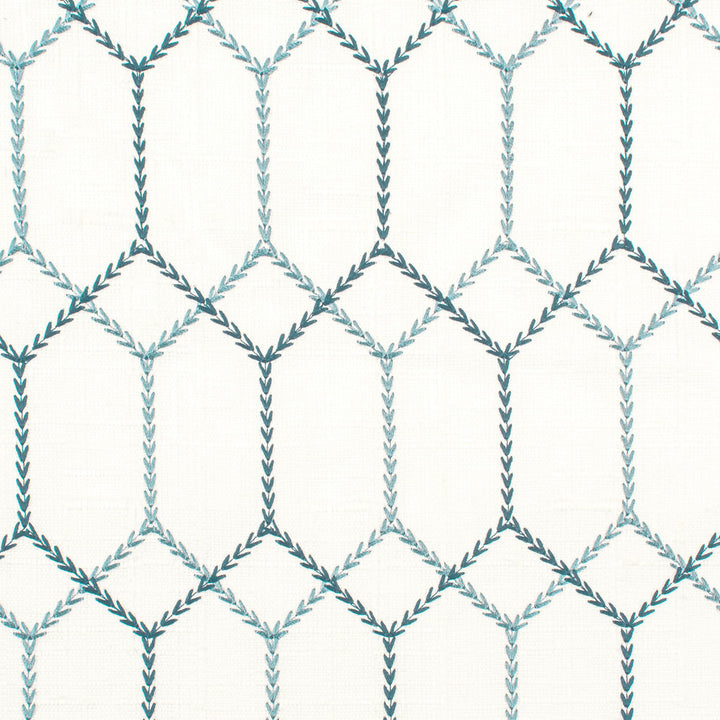 Avenue 1 Ink by Stout Designer Fabric COLOR MY WINDOW BREEZE/INK 98%POL 2%NYL %VEMB CHINA FLAME RETARDANT-U.F.A.C. CLASS 1 CATB 117-2013 Horizontal: 2.625 and Vertical: 5.75 53 in - Swanky Fabrics -