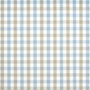 Saybrook Check Spa Blue and Beige AW15151 by Anna French Designer Fabric