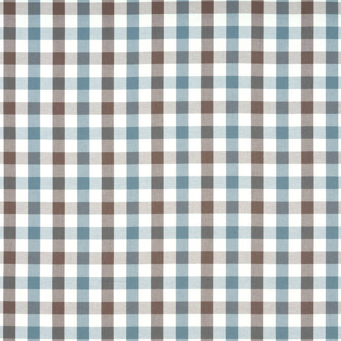 Saybrook Check Brown and Slate AW15154 by Anna French Fabric Anna French Fabric Saybrook Check Brown and Slate AW15154Fabric Antilles Fabric Book 100% Cotton INDIA </p><p>Repeat: V: 4 54 - Fabric Carolina -