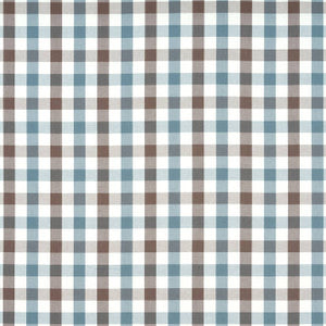 Saybrook Check Brown and Slate AW15154 by Anna French Designer Fabric