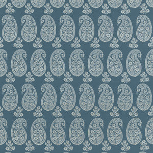 Campania Paisley Blue AW16110 by Thibaut Designer Fabric