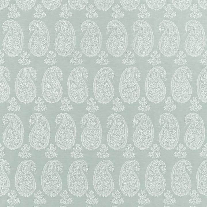 Campania Paisley Sage AW16112 by Thibaut Fabric Thibaut Fabric Campania Paisley Sage AW16112Fabric SOLEIL TEXTURES U.S.A </p><p>Repeat: H: 7 in (17.78 cm), V: 24.5 (62.23 cm) 54 in  (137.16 cm) - Fabric Carolina -