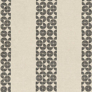 Fairmont Stripe Embroidery Black AW23131 by Anna French Designer Fabric