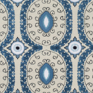 Castile Embroidery Blue AW72975 by Anna French Designer Fabric