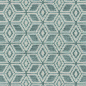 Jardin Maze Velvet Aqua AW72983 by Anna French Designer Fabric