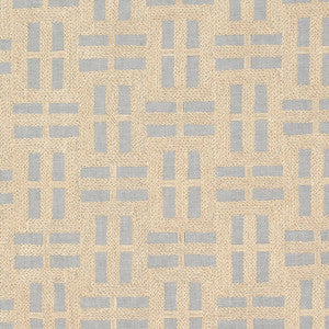Lock Embroidery Gold on Grey AW73002 by Anna French Designer Fabric