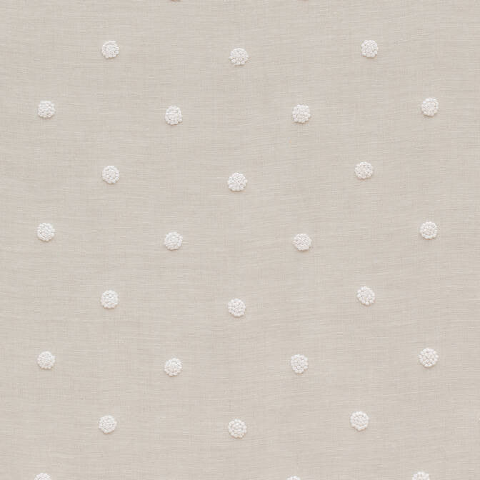 French Knot Embroidery Flax AW73011 by Anna French Fabric Anna French Fabric French Knot Embroidery Flax AW73011Fabric Meridian 100% Lin Ground/ EMB: 100% Cot INDIA </p><p>Repeat: V: 4.5 50 - Fabric Carolina -