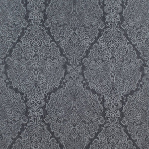 Sterling Paisley Charcoal AW73027 by Anna French Designer Fabric
