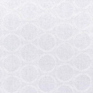 Marbella Circle Embroider White AW9120 by Anna French Designer Fabric
