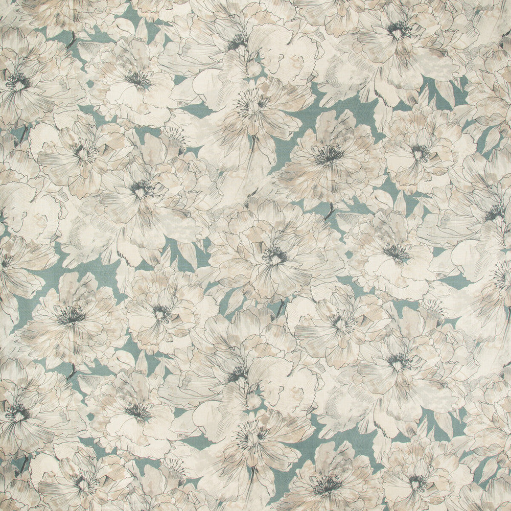 Ayrlies Soft Blue by Kravet Couture Designer Fabric MODERN COLORS-SOJOURN COLLECTION LINEN - 100% Austria MEDIUM Horizontal: 54.5 and Vertical: 36 54.5 - Swanky Fabrics -