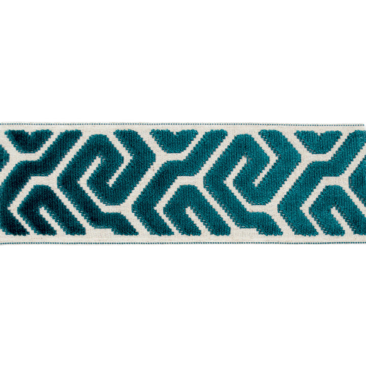 Agos Aqua by Europatex Designer Fabric Agos 100% Polyester 3.50 inches - Swanky Fabrics -