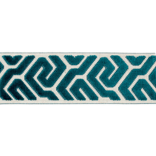 Agos - Aqua by Europatex Designer Fabric Agos 100% Polyester China See Sample Horizontal: N/A and Vertical: N/A 3.50 inches  - Swanky Fabrics -