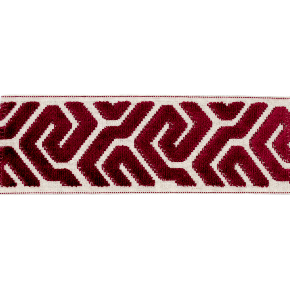 Agos Crimson by Europatex Designer Fabric Agos 100% Polyester 3.50 inches - Swanky Fabrics -