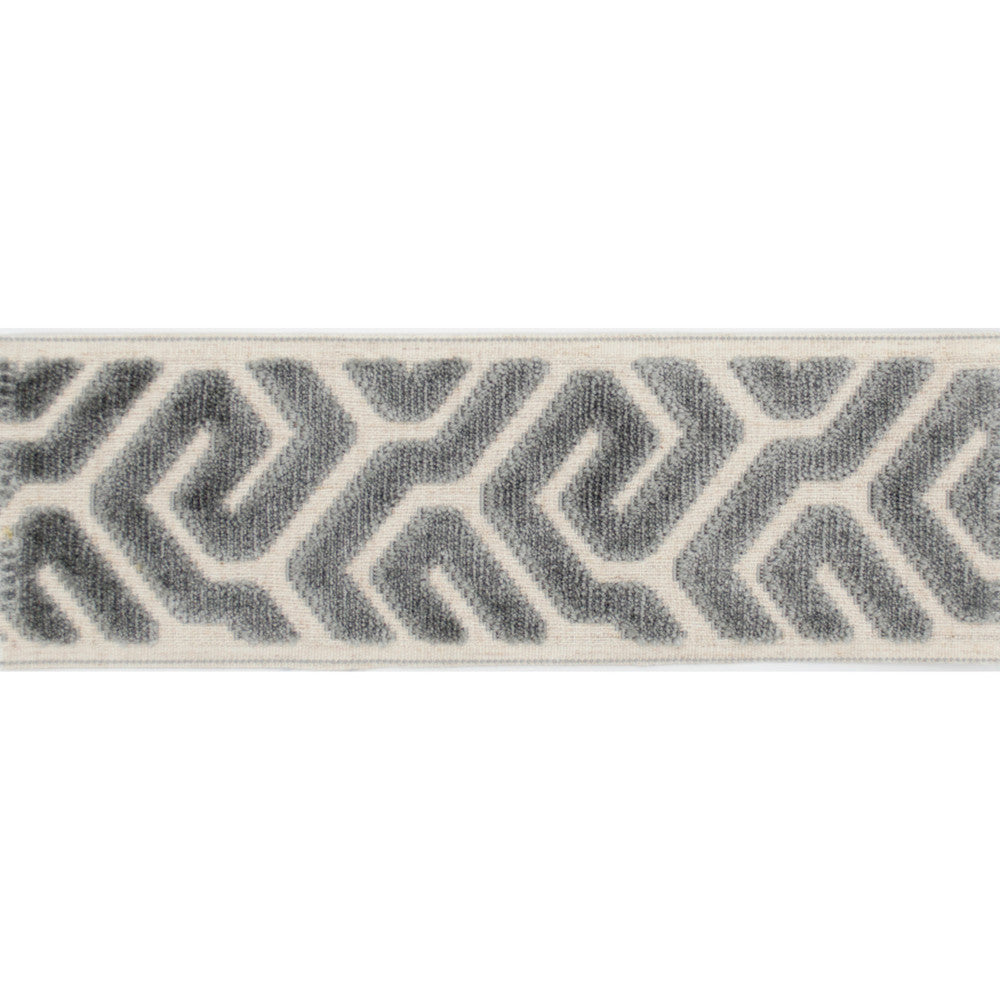 Agos Gray by Europatex Designer Fabric Agos 100% Polyester 3.50 inches - Swanky Fabrics -