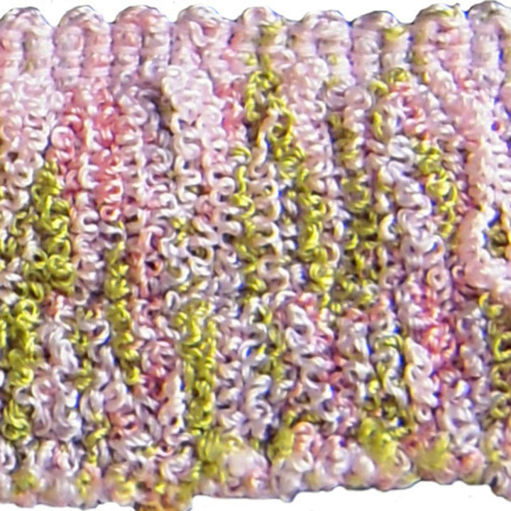 Amelia Blush by Europatex Designer Fabric Hoopla 100% Polyester 1.50 inches - Swanky Fabrics -