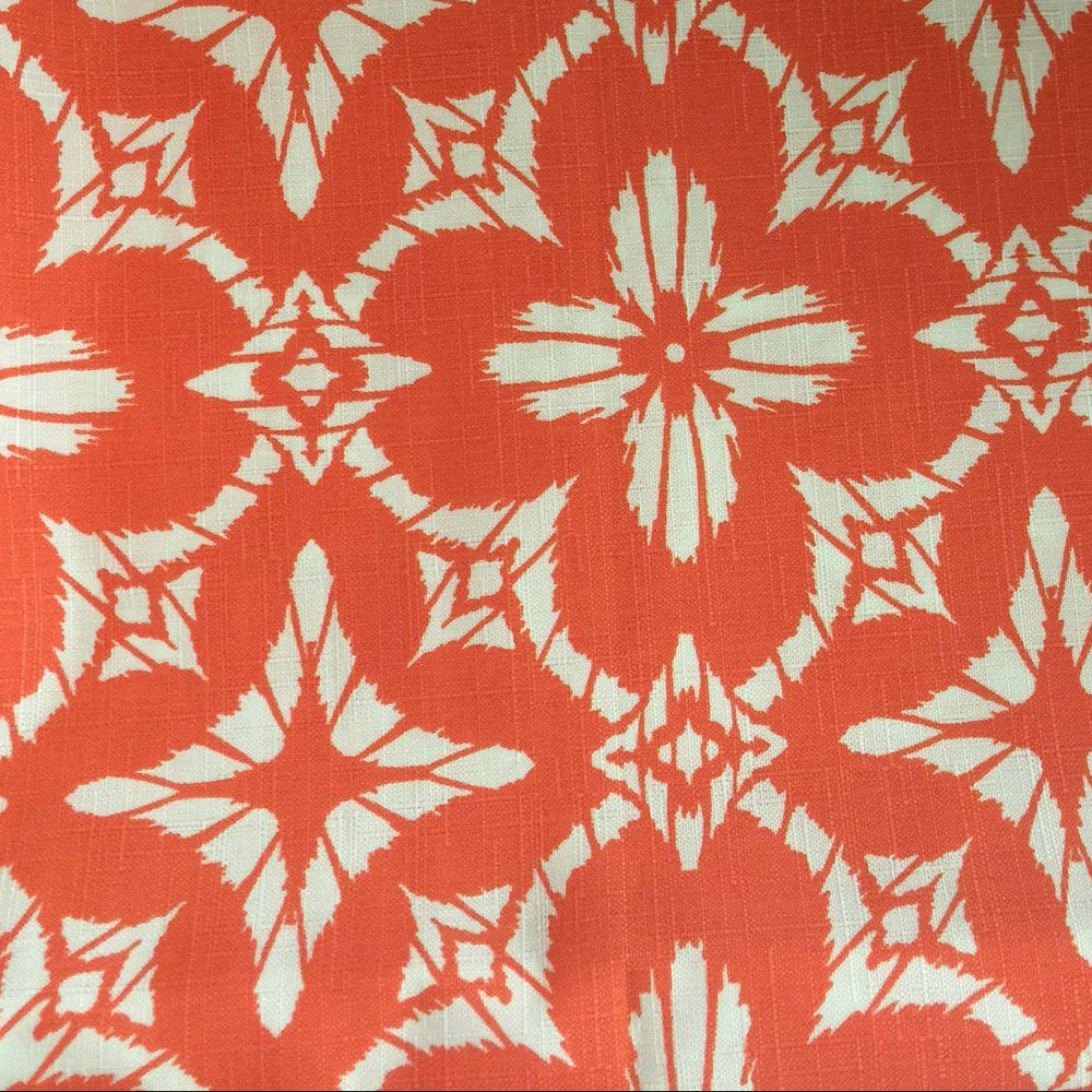 Aspidoras Coral by Europatex Designer Fabric Outdoor 100% Polyester China 20,000 Double Rubs Horizontal: 9" and Vertical: 8.4" 54" - Swanky Fabrics -