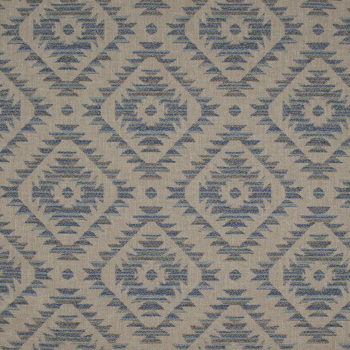 Aztec Geneva Sky by Europatex Designer Fabric Aztec 100% Polyester 6.85" H, 6.75" V 54.00 inches - Swanky Fabrics -