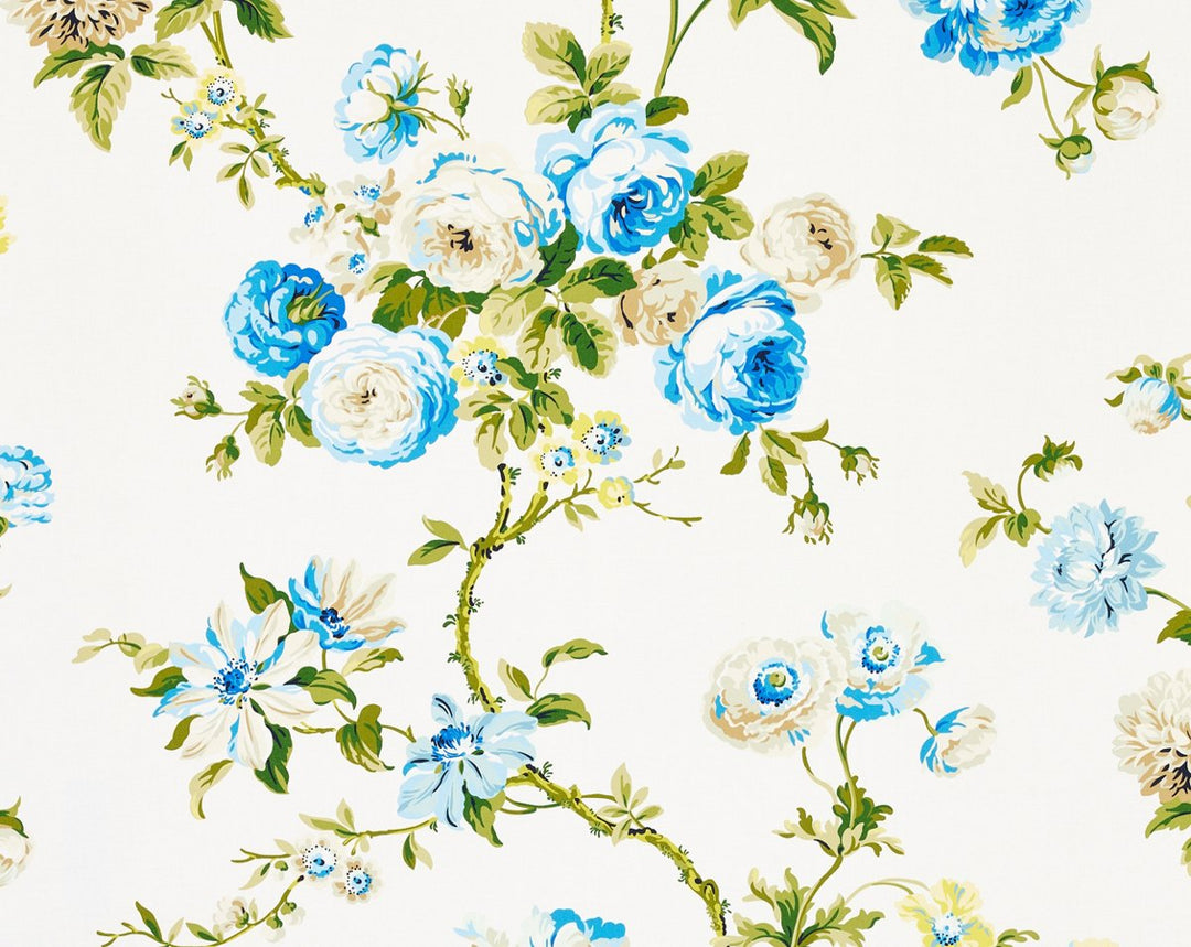 Botanical Garden Porcelain Blue B035060003 by Old World Weavers Designer Fabric