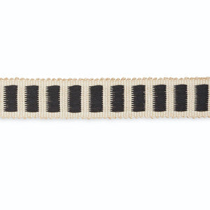 Aubrey Braid Ivory/Ebony B154-7 by Schumacher Designer Trim