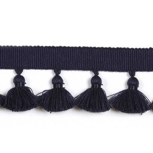 Hellenic Key Tassel Fringe Marine by Europatex Designer Fabric