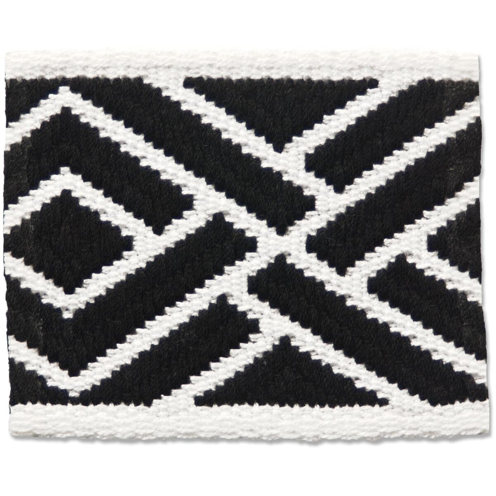 Bacall 1 Domino by Stout Designer Trim NEW WORLD TAPES & BORDERS 100%SVI FRANCE Horizontal: 3 and Vertical: 0 3 in - Swanky Fabrics -